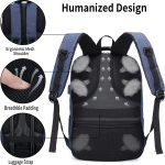 QINOL Travel Laptop Backpack Anti-Theft Work Bookbags With Usb Charging Port, Water Resistant 15.6 Inch College Computer Bag for Men Women, Black - Image 5